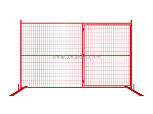 Panneaux de clôture en fer en acier au carbone durable personnalisés de style canadien durable pour les chantiers de construction - Product Image 2