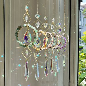 Attrape-soleil en cristal naturel Rainbow Maker Attrape-soleil en cercle de cristal suspendu avec prisme décoratif <span class=keywords><strong>Rainb</strong></span> - Product Image 1