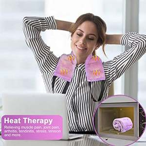 Microgolfverwarmingskussen Voor Nekschouders En Rugpijnverlichting Herbruikbaar Gewogen Verwarmde Verpakking In De Magnetron - Product Image 2