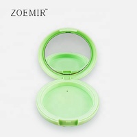 59mm Compact Poudre Cas Vert Mat Emballage Rond Vide Surligneur Compact Fard À Paupières Emballage