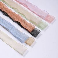 10yards/pièces, ceinture textile ondulée à bord coloré froissé, nœud bricolage, accessoires pour cheveux, fleurs, collier de robe, chapeau, ruban