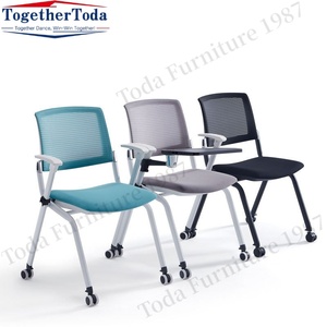 Sillas de oficina apilables con ruedas y malla transpirable para invitados, ideales para sala de espera, escuela u oficina - ¡Gran oferta! - Product Image 1