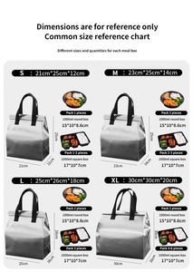 Sac isotherme pliable multifonction en aluminium sur mesure, grand format, pour la livraison de nourriture glacée, avec fonction de réchauffement - Product Image 5