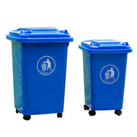 Poubelle extérieure en plastique de grande taille pour jardin/rue, avec roues et couvercle, 240L/360L/400L/660L/1100L