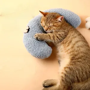 时尚宠物枕头猫和小狗睡枕狗用品U形小狗枕头