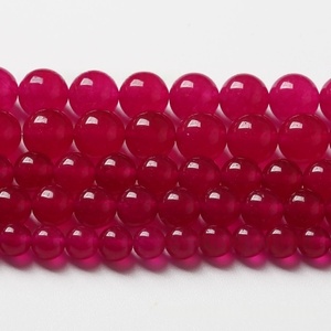 2025 Hot Selling Natural <strong>Stone</strong> Deep Rose <strong>Red</strong> Chalcedony 6-10mm <strong>Jade</strong> Beads DIY Bracelet Necklace Accessories Wholesale - Product Image 6