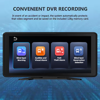 Cámara de salpicadero portátil estilo OEM con doble lente para camión, grabadora DVR 4G de 10.36 pulgadas con 5 cámaras y video HD para gestión de flotas
