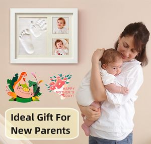 Nuevo diseño de huella de bebé y Kit de huella de mano Marcos de fotos de madera Marco de recuerdo de bebé Nuevos regalos de mamá Perro Gato Mascotas Kit de huella - Product Image 5