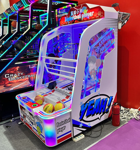 Sang trọng dành cho người lớn chụp máy lớn trong nhà Arcade thiết bị trẻ em của trò chơi bóng rổ Máy gấp LCD đồng xu Tiếng Anh kim loại - Product Image 4