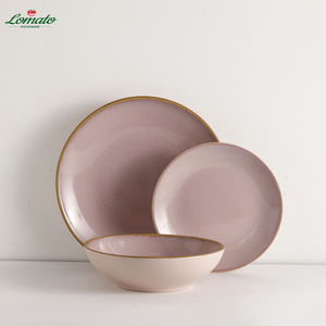 Juegos de vajilla de esmalte reactivo sin BPA duraderos reutilizables y elegantes para el hogar comedor celebraciones de cumpleaños fiestas de compromiso - Product Image 1