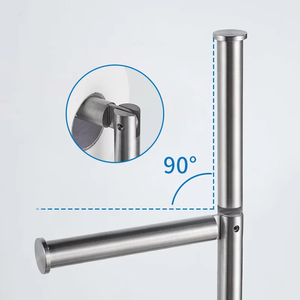 Portarotolo da Bagno Multifunzionale 4-in-1 Verticale con Vano Portaoggetti, Portarotolo da Appendere - Product Image 5