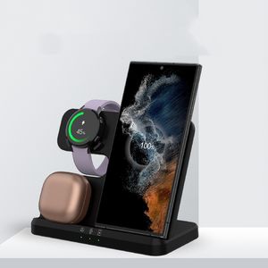 高色価値15Wデスクトップ縦型<span class=keywords><strong>3</strong></span>-in-1ワイヤレス充電器 携帯電話・腕時計・ヘッドセット急速充電器 ワイヤレス充電器 - Product Image 2