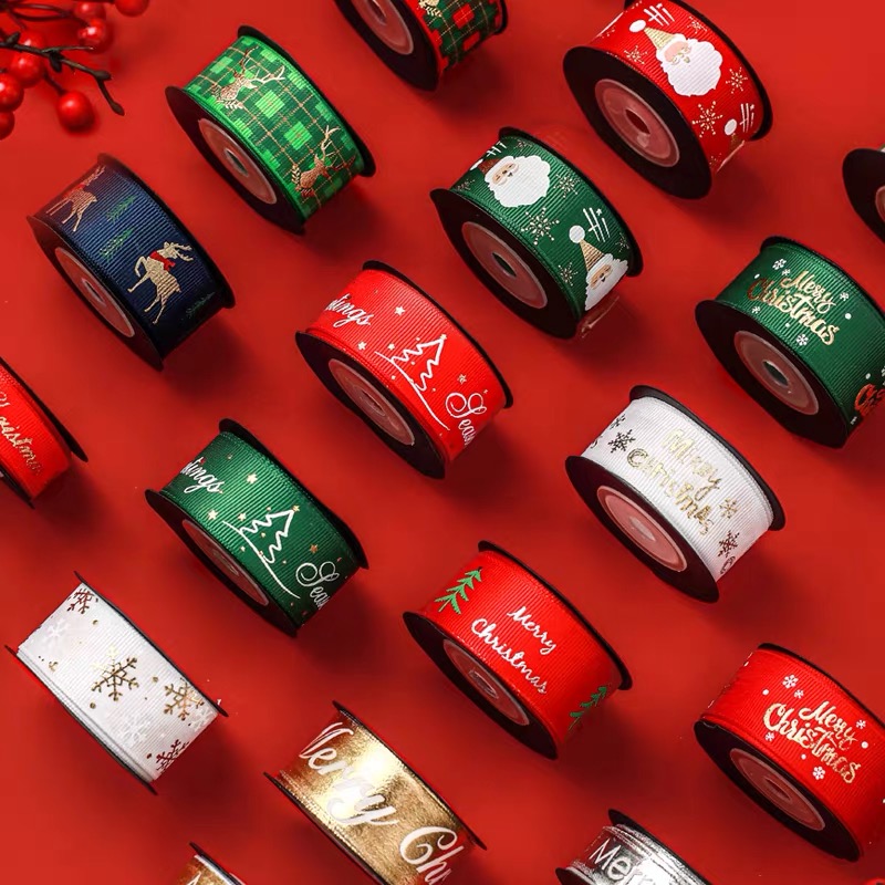 Custom Printed Ribbon For Gift Wrapping Christmas Wedding Party Craft DIY