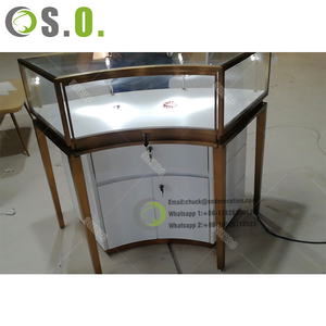 Escaparate de cristal de aluminio de joyería de gama alta con escaparate de joyería de luz LED a la venta - Product Image 3