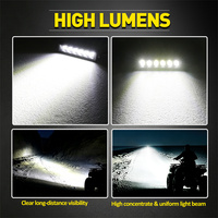 Barre lumineuse LED fine à faisceau spot simple rangée 8 pouces 30W 12V blanc jaune pour véhicules tout-terrain Quad UTV