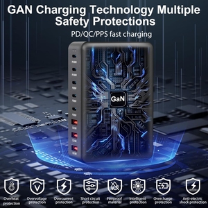 <span class=keywords><strong>Chargeur</strong></span> rapide USB Type C GaN 440W, plusieurs ports, PD QC3.0, <span class=keywords><strong>chargeur</strong></span> rapide de bureau pour <span class=keywords><strong>iPhone</strong></span>, <span class=keywords><strong>chargeur</strong></span> d'ordinateur portable - Product Image 4