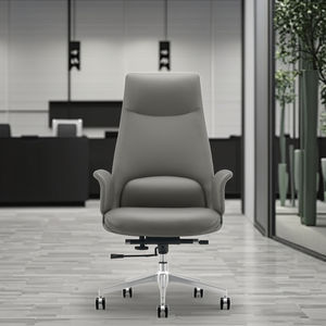 Silla de Conferencia Moderna, Ergonómica y Transpirable de Cuero con Altura Ajustable y Reposacabezas Fijo - Product Image 3