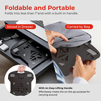 Support d'ordinateur portable pliable économique, réglable, portable, en plastique, avec base pivotante pour ordinateurs portables, tablettes et livres de 11 à 15 pouces