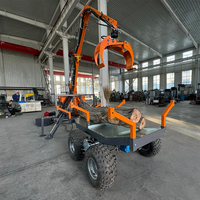 Remorque forestière à moteur essence avec grue, chargeuse de bois et grappin – Meilleures ventes