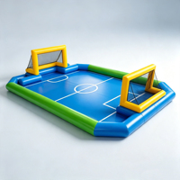 Cancha de Fútbol Inflable Resistente, Cancha de Fútbol Inflable Hermética con Porterías, Cancha Deportiva Portátil para Niños y Adultos para Fiestas