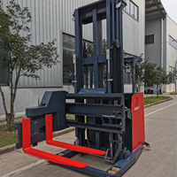 Chariot élévateur électrique EverLIFT 1.6T à 3 voies avec batterie lithium-ion, déplaceur latéral, pneus pleins, pour allées étroites, intérieur/extérieur