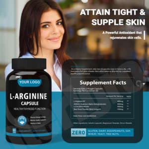 OEM L-arginine Supplement 3000มก. L-arginine แคปซูลไนตริกออกไซด์60แคปซูล - Product Image 2