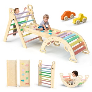 Pikler mainan segitiga bayi, Set 7 dalam 1 dapat dilipat untuk balita - Product Image 1
