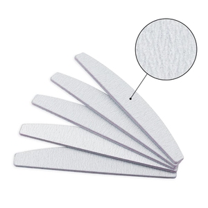 Profesyonel japon beyaz Zebra 80 100 120 150 180 240 320 çift taraflı özel baskılı Logo setleri mini tırnak törpüsü logo ile - Product Image 6