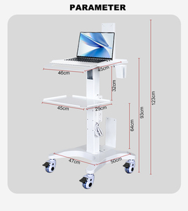 Di động ba tầng Xe đẩy y tế thiết bị nha khoa với ngăn kéo bánh xe máy tính xách tay pallet và máy quét miệng cho bệnh viện - Product Image 5