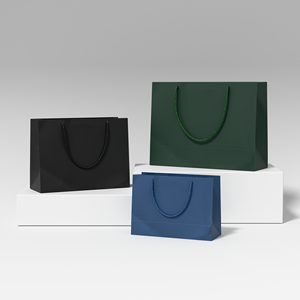 Sac cadeau en papier kraft blanc de luxe imprimé sur mesure avec poignée en ruban, à utiliser pour l'artisanat, sac de shopping en carton personnalisé avec votre propre logo - Product Image 2