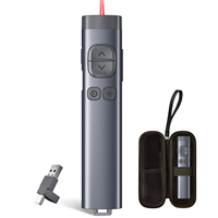 Produit Tendance 2026 : Présentateur Sans Fil avec Récepteur USB-A/USB-C, Bluetooth, Fonction d'Annotation, Effaceur et Souris Aérienne pour Zoom/Teams