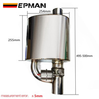 EPMAN Auspuff-Schalldämpfer mit Ablassventil Elektrischer Catback-Auspuff mit Fernbedienung Set 2"/2,25"/2,5"/2,75"/3\" EPQDMF