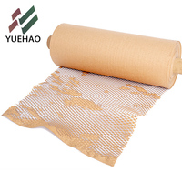 Rouleau de papier kraft alvéolé écologique, matériau d'emballage protecteur, biodégradable, brun, recyclable