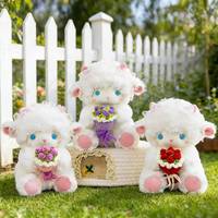 Animal en peluche personnalisé avec vêtements, mouton mignon en peluche, peluche douce Kawaii, jouet en peluche avec pull, usine OEM ODM