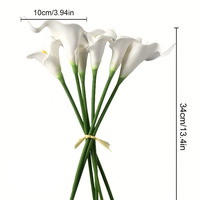 Vente chaude – Bouquet de mariée en fleurs artificielles Calla Lily en PU de haute qualité pour photographie de mariage et décoration intérieure – Moulage par injection haut de gamme