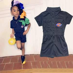Conjunto de Body y Pantalones Cortos de Verano para Bebé Niña, Poliéster/Algodón, Transpirable y de Secado Rápido - Product Image 2