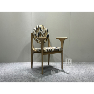Hot Selling Luxury Antique Dinning Room Furniture Set Wood Frame Fabric Pattern <b>Dining</b> <b>Chair</b> With Square Cushion Hot Selling - Product Image 3