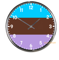 Horloges murales rondes Androgyne Rainbow, horloge silencieuse classique sans tic-tac, fonctionnant sur piles, pour le bureau, la maison, le salon
