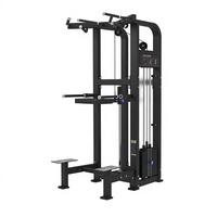 Máquina de Entrenamiento Ajustable y Resistente de Acero para Sentadillas y Dominadas, con Pila de Pesas de 138 kg, para Entrenamiento de Brazos, Espalda y Pecho - Uso Comercial Seguro Kaishi HM-3022