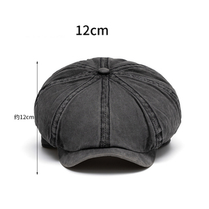 Casquette gavroche hommes femmes coton lavé chapeau <span class=keywords><strong>boulanger</strong></span> garçon casquettes rétro Vintage extérieur Cabbie casquette plate quatre saisons - Product Image 2