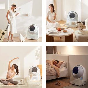 Catlink thông minh tự làm sạch hộp mèo tự động nhà vệ sinh mèo với báo cáo kiểm soát sức khỏe ứng dụng nhận dạng nhiều mèo - Product Image 5
