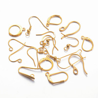 Crochets d'oreille ronds en acier inoxydable chirurgical pour la fabrication de bijoux DIY, attaches françaises pour perles et breloques, composants de bijouterie