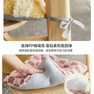 Skbeauty – coussin de siège en peluche rectangulaire, 53x53cm, rembourrage en coton PP, antidérapant, pour chaise de bureau et de maison - Product Image 4