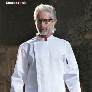 CHECKEDOUT RTS Chef Jacket Hotel Chef uniforme manica lunga traspirante abbigliamento da lavoro Catering ristorante cappotto - Product Image 4