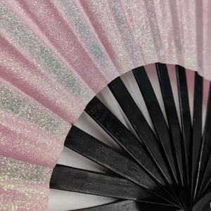 NOUVEAU Grand éventail à main pliable Rave 33CM avec étui pour ventilateur Étui en tissu pour sac Étui avec ventilateur - Product Image 5