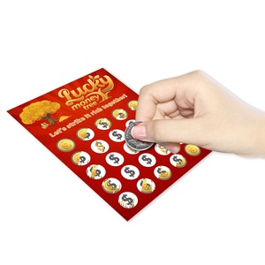 Lucky Draw <span class=keywords><strong>Scratch</strong></span> Off <span class=keywords><strong>ticket</strong></span> tùy chỉnh in ấn giấy tái chế đầy màu sắc uv-lớp phủ thiết kế miễn phí - Product Image 4