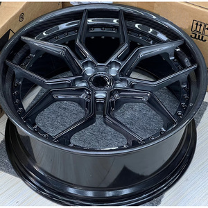 Rines de Aleación de Fibra de Carbono Forjada de 2 Piezas, Personalizados, 5x130, 5x114.3, 5x112, de 17-26 Pulgadas, con Acabado Cepillado, para Autos de Lujo como Tesla y Porsche - Product Image 4