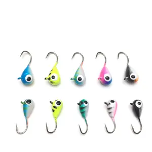 ตะขอตกปลาน้ำแข็งผสมทังสเตนสีอิเล็กโทรเพลทสำหรับตกปลาน้ำแข็งพร้อมจิ๊กทำชาทังสเตน - Product Image 1