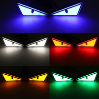 Universal LED Devil Eyes Systèmes d'éclairage de moto 6000K Température de couleur Cross-Border Triangulaire Plaque d'immatriculation Vis Lumière