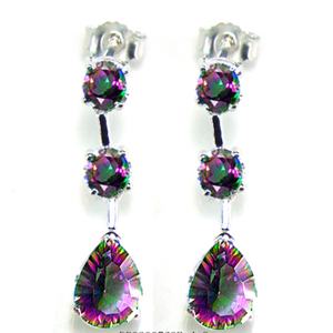 Orecchini Pendenti alla Moda in Argento Sterling 925 con Topazio Misterioso per Donna - Product Image 1